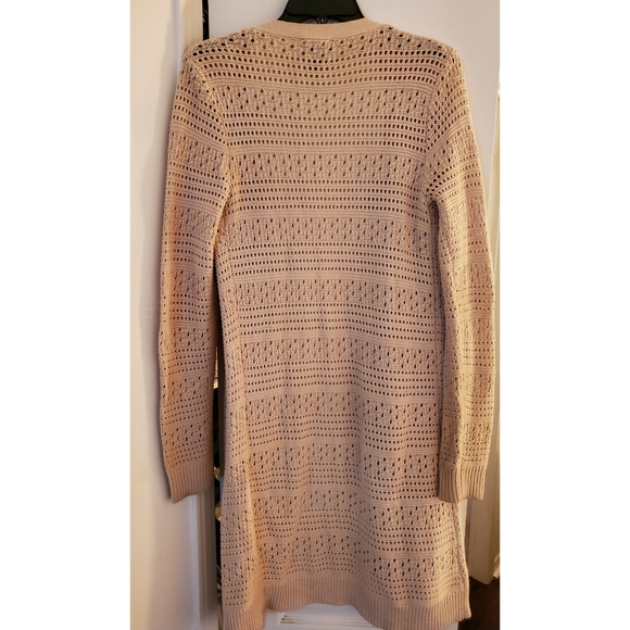 Long Knit Cardigan in Cream (Fits like a Medium) - Picture 2 of 2